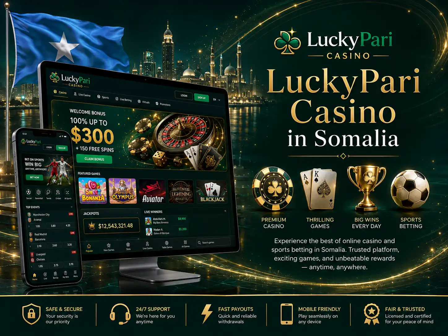 Luckypari Sports Betting And Casino Platform For Somalia
