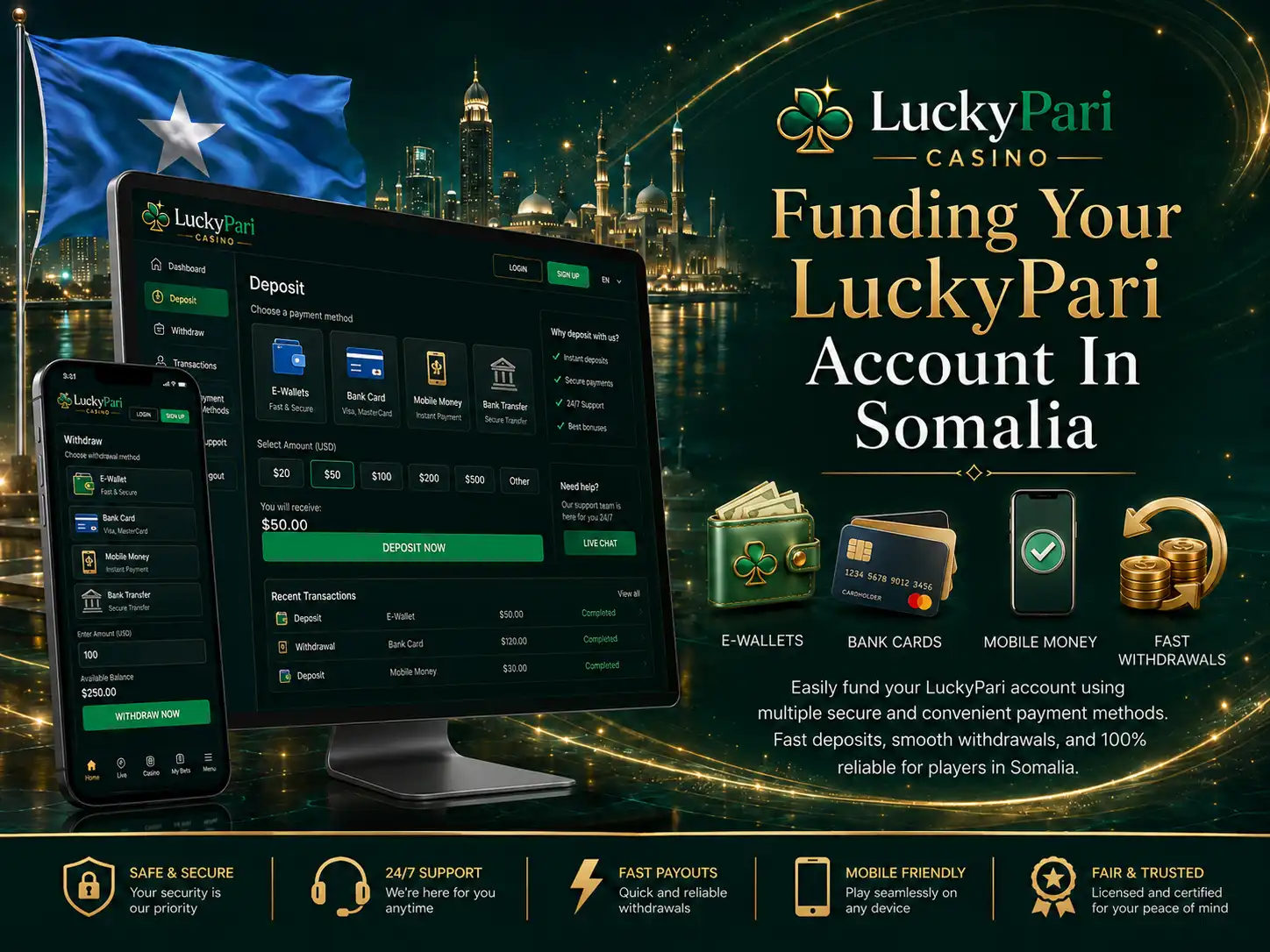 Funding Your LuckyPari Account In Somalia